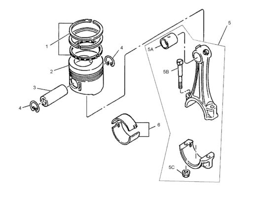 Engine Piston With Pin 297-7751 2977751 CA2977751 Fit 320C 320D 321C 323D