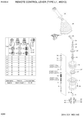 Excavator Parts Joystick XKAY-01428 LH XKAY-01429 RH Handle Assy For R250LC9 R290LC9