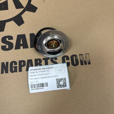Hyunsang Excavator Parts THERMOSTAT ASSY 6754-61-6211 for 6D107 PC200 8 PC210 8 PC240 8 PC220