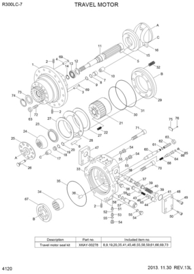 Excavator Spare Parts Separation Plate XKAY-00229 For R300LC7 R320LC9