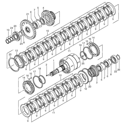 Wheel Loader Clutch Plate 16422-52281 1642252281 For LX160-7 LX190-7